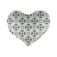 Background Pattern Retro Vintage Standard 16  Premium Flano Heart Shape Cushions from ZippyPress Back
