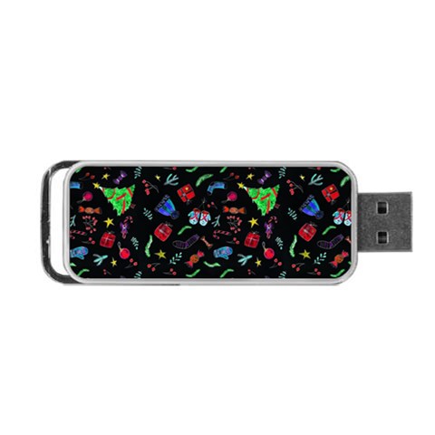 New Year Christmas Background Portable USB Flash (Two Sides) from ZippyPress Front