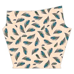 Background Palm Leaves Pattern Yoga Cropped Leggings from ZippyPress Left
