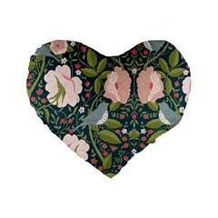 Spring Design with watercolor flowers Standard 16  Premium Heart Shape Cushions from ZippyPress Front