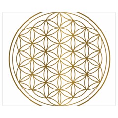 Gold Flower Of Life Sacred Geometry Medium Tote Bag from ZippyPress Front