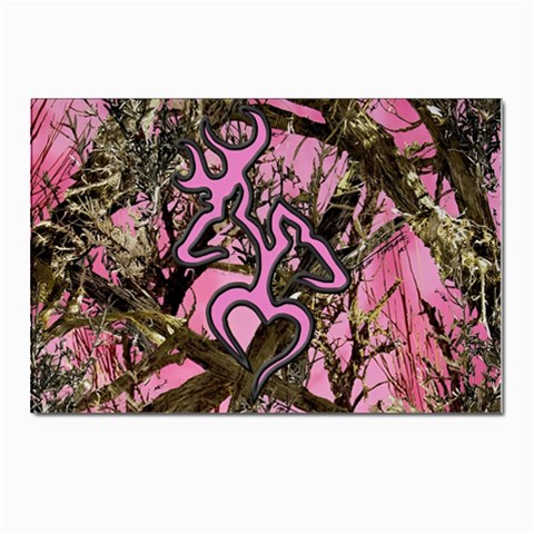 Pink Browning Deer Glitter Camo Postcards 5  x 7  (Pkg of 10) from ZippyPress Front
