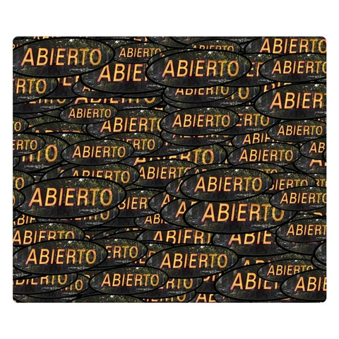 Abierto neon lettes over glass motif pattern Two Sides Premium Plush Fleece Blanket (Kids Size) from ZippyPress 50 x40  Blanket Front