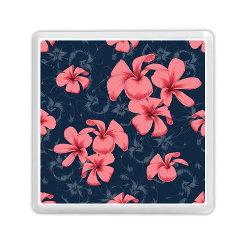 5902244 Pink Blue Illustrated Pattern Flowers Square Pillow Memory Card Reader (Square) from ZippyPress Front