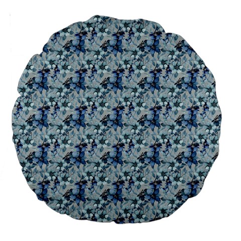 Blue Roses Large 18  Premium Round Cushions from ZippyPress Front