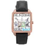 bluey halloween Rose Gold Leather Watch 