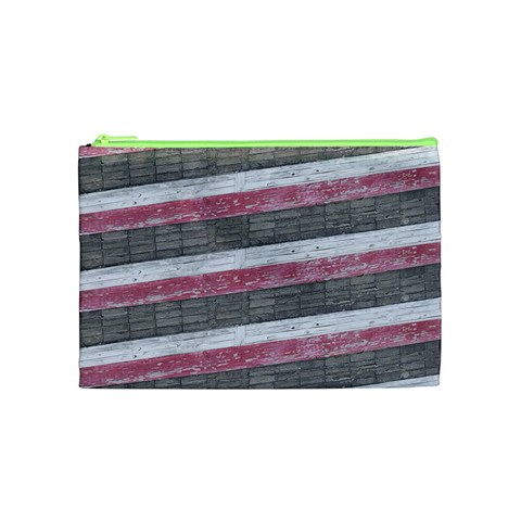 Vintage Vibrant Stripes Pattern Print Design Cosmetic Bag (Medium) from ZippyPress Front