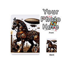 Steampunk Horse Punch 1 Playing Cards 54 Designs (Mini) from ZippyPress Front - Spade4