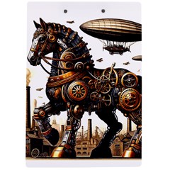 Steampunk Horse Punch 1 A4 Acrylic Clipboard from ZippyPress Back