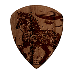 Steampunk Horse Punch 1 Square Wood Guitar Pick Holder Case And Picks Set from ZippyPress Pick