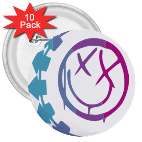 Blink 182 logo 3  Buttons (10 pack)  from ZippyPress Front