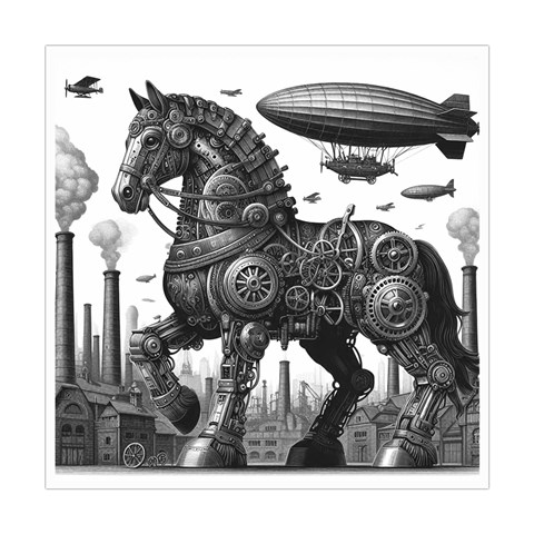 Steampunk Horse  Square Tapestry (Large) from ZippyPress Front