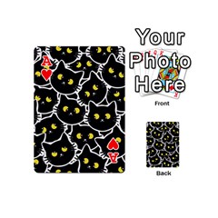 Ace Cat Pattern Pet Drawing Eyes Playing Cards 54 Designs (Mini) from ZippyPress Front - HeartA