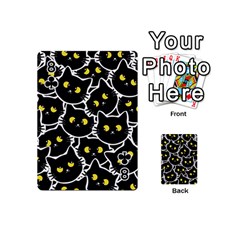 Cat Pattern Pet Drawing Eyes Playing Cards 54 Designs (Mini) from ZippyPress Front - Club8