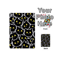 Cat Pattern Pet Drawing Eyes Playing Cards 54 Designs (Mini) from ZippyPress Front - Spade7