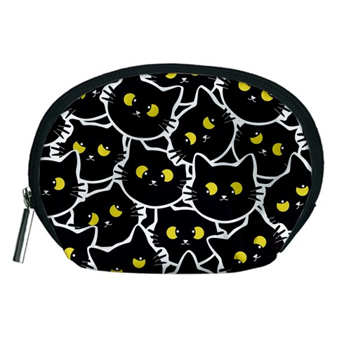 Cat Pattern Pet Drawing Eyes Accessory Pouch (Medium) from ZippyPress Front