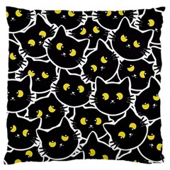 Cat Pattern Pet Drawing Eyes Standard Premium Plush Fleece Cushion Case (Two Sides) from ZippyPress Front