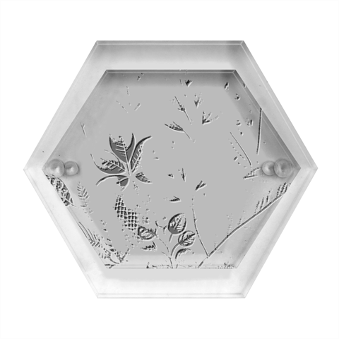 Flowers Spring Hexagon Wood Jewelry Box from ZippyPress Front