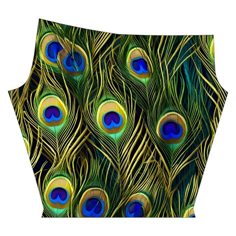 Peacock Pattern Yoga Cropped Leggings from ZippyPress Right