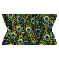 Peacock Pattern Yoga Cropped Leggings from ZippyPress Waistband Front