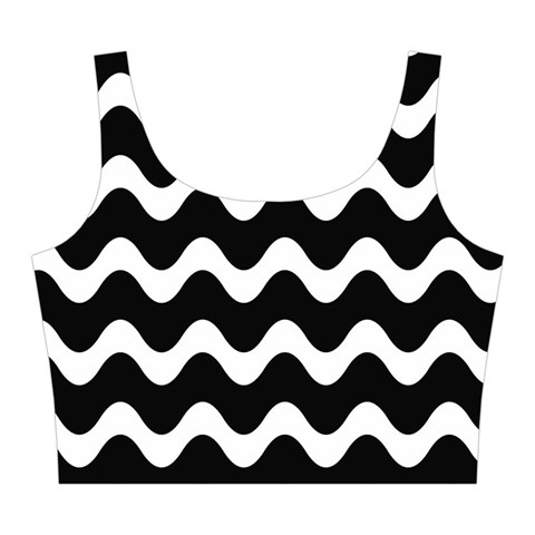 Wave Pattern Wavy Halftone Midi Sleeveless Dress from ZippyPress Top Front