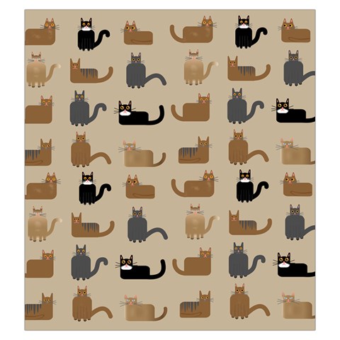Cat Pattern Texture Animal Drawstring Pouch (Large) from ZippyPress Front