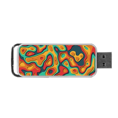 Paper Cut Abstract Pattern Portable USB Flash (Two Sides) from ZippyPress Front