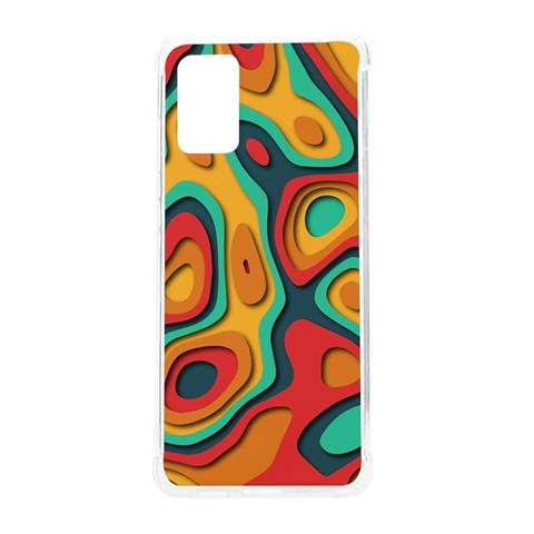 Paper Cut Abstract Pattern Samsung Galaxy S20 Plus 6.7 Inch TPU UV Case from ZippyPress Front