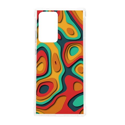 Paper Cut Abstract Pattern Samsung Galaxy Note 20 Ultra TPU UV Case from ZippyPress Front