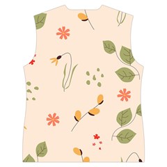 Spring Art Floral Pattern Design Women s Button Up Vest from ZippyPress Back