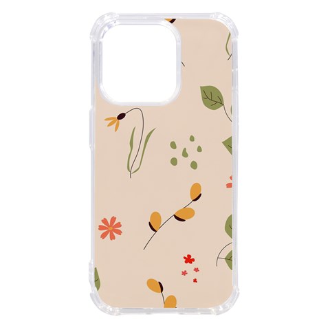 Spring Art Floral Pattern Design iPhone 14 Pro TPU UV Print Case from ZippyPress Front