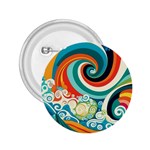 Waves Ocean Sea Abstract Whimsical 2.25  Buttons