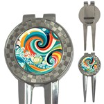 Waves Ocean Sea Abstract Whimsical 3-in-1 Golf Divots