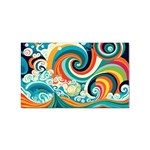Waves Ocean Sea Abstract Whimsical Sticker Rectangular (10 pack)