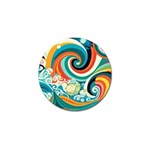 Waves Ocean Sea Abstract Whimsical Golf Ball Marker (10 pack)