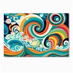 Waves Ocean Sea Abstract Whimsical Postcard 4 x 6  (Pkg of 10)
