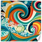 Waves Ocean Sea Abstract Whimsical Canvas 12  x 12 