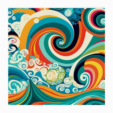 Waves Ocean Sea Abstract Whimsical Medium Glasses Cloth (2 Sides) from ZippyPress Front
