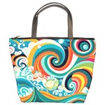 Waves Ocean Sea Abstract Whimsical Bucket Bag