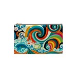 Waves Ocean Sea Abstract Whimsical Cosmetic Bag (Small)