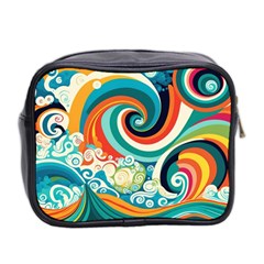 Waves Ocean Sea Abstract Whimsical Mini Toiletries Bag (Two Sides) from ZippyPress Back
