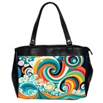 Waves Ocean Sea Abstract Whimsical Oversize Office Handbag (2 Sides)