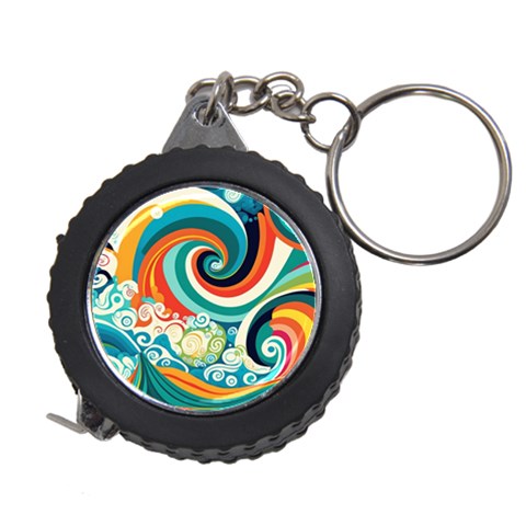 Waves Ocean Sea Abstract Whimsical Measuring Tape from ZippyPress Front
