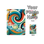 Waves Ocean Sea Abstract Whimsical Playing Cards 54 Designs (Mini)