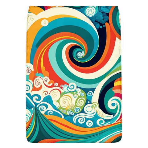 Waves Ocean Sea Abstract Whimsical Removable Flap Cover (L) from ZippyPress Front