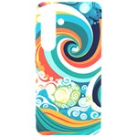 Waves Ocean Sea Abstract Whimsical Samsung Galaxy S24 6.2 Inch Black TPU UV Case