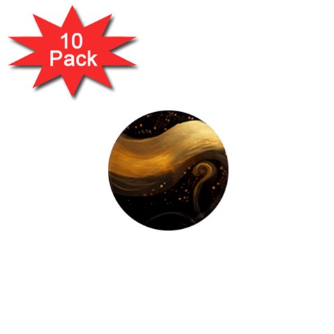 Abstract Gold Wave Background 1  Mini Magnet (10 pack)  from ZippyPress Front
