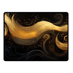 Abstract Gold Wave Background Two Sides Fleece Blanket (Small) from ZippyPress 45 x34  Blanket Front