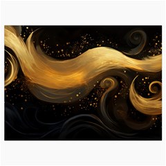Abstract Gold Wave Background Roll Up Canvas Pencil Holder (L) from ZippyPress Front