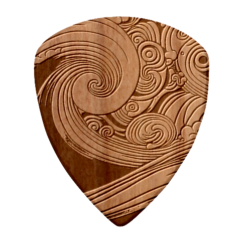 Waves Ocean Sea Abstract Whimsical Art Wood Guitar Pick (Set of 10) from ZippyPress Front